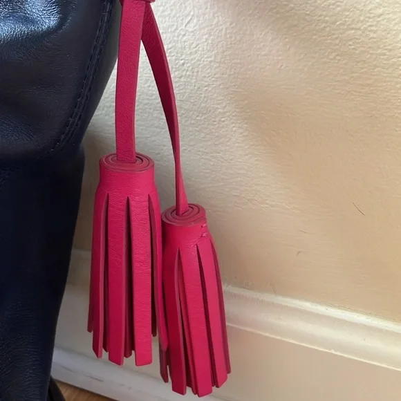 COACH Legacy Color Block RARE Shoulder Crossbody Bag Navy Pink Brown Silver EUC - Picture 13 of 13